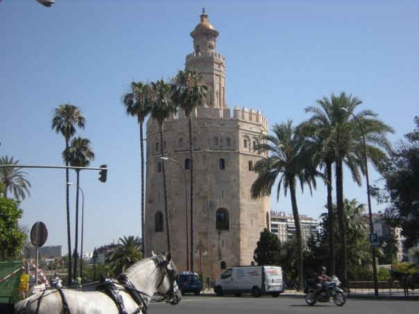 The Torre del Oro or Gold Tower was built in 1220-1221 (Seville, Spain)